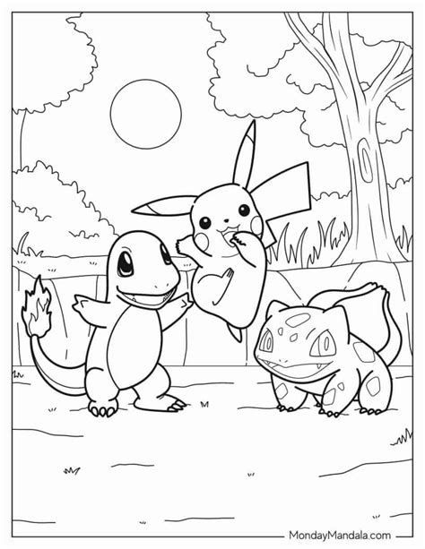 pokemon colouring in pages|Pokemon Coloring Pages (35+ Easy and Free Printable PDF)